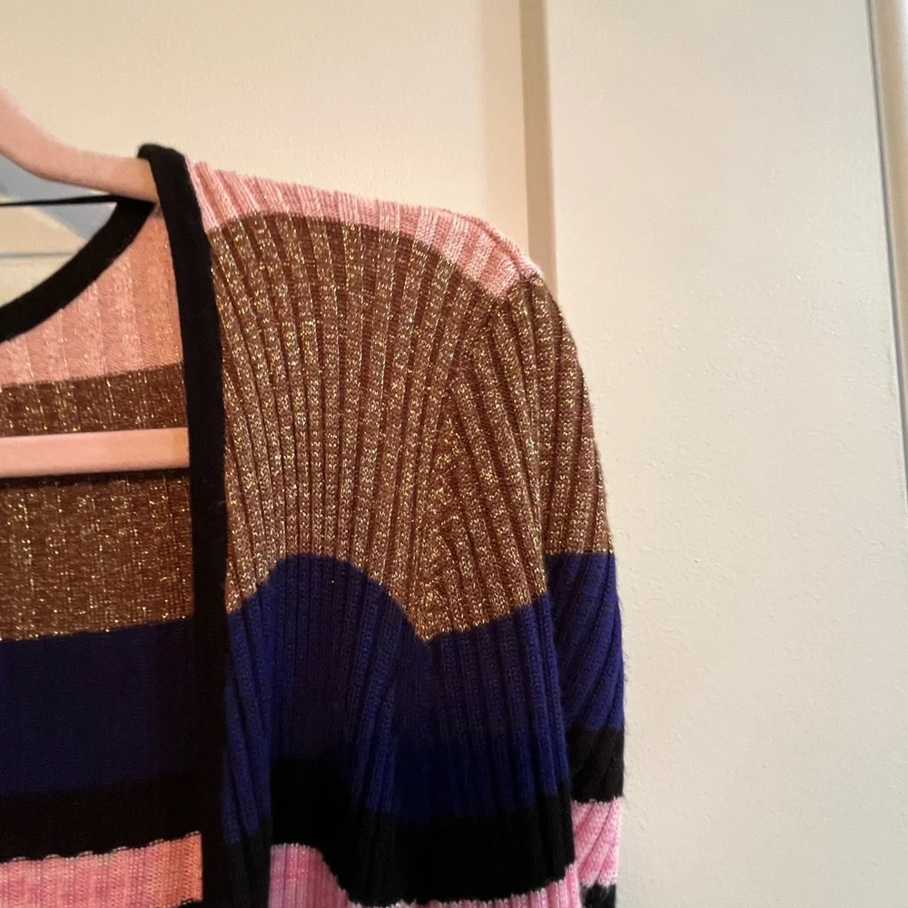 INC International Concepts Glittery Striped Cardigan - Picture 4 of 6